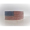 Generic American flag red white and blue crystal hair clip barrette