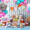 Teal Blue Pink Balloon Garland Arch Kit, Blue Pink Balloon Arch Latex Party Balloons with Inflatable Disco Ball for Girls Music Birthday Party Decorations Wedding Baby Shower Summer Party Supplies