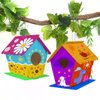 hapray 2 Pack Bird House Kit, DIY Birdhouse Kits, Wooden Crafts Arts for Children to Build and Paint (Includes Paints & Brushes) for Kids Girls Boys Toddlers Gifts Christmas