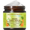 Botanical Beauty Organic CARROT SEED OIL HYDRATION FACE CREAM for NORMAL, DRY, SENSITIVE SKIN. Protection Against DRYNESS. 2 Fl. oz - 60 ml.