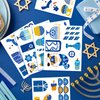HOWAF 24 Set Hanukkah Crafts Stickers Make Your Own Chanukah Craft Kit DIY Hanukkah Gingerbread House Scene with Stickers for Chanukah Activities Party Decoration Arts Crafts
