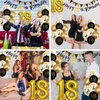Jobkoo 18th Birthday Decorations, Black Gold 18th Birthday Party Decoration for Boys Girls Golden Black 18th Birthday Balloons Cake Topper 18th Birthday Banner for 18 Year Old Birthday Party Supplies
