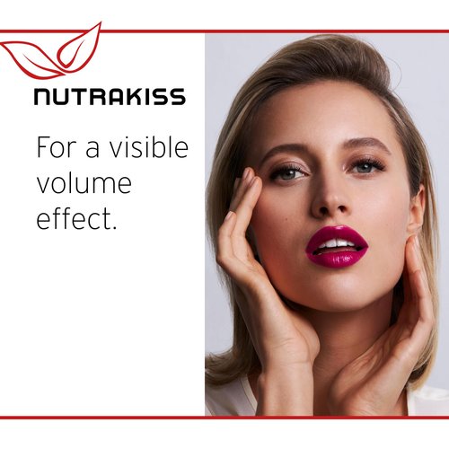 nutraCOSMETIC Nutrakiss Lip Plumper - Plum I Natural Plumping Lip Gloss with Niacin (Vitamin B3) I Clear Lip Plumper for Fuller Lips I Made in Germany I 5ml