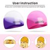 Aegend Kids Swim Cap (Age 4-8), 2 Pack, Purple & Pink