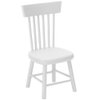VBESTLIFE Dollhouse Chair, Miniature Furniture Model Wooden Dining Chair Furniture for 1:12 Doll House Accessory Dollhouse Accessories (White)