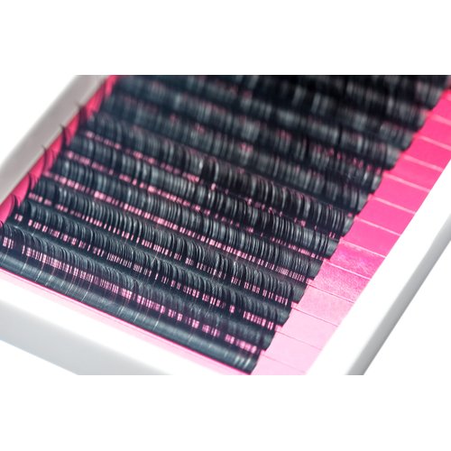 Eyelash Extensions C Curl 12mm Single Tray Mink Lash Of 1,000 Individual Eyelash Hairs With Eyelash Glue and Tweezer, Salon Eyelashes With Black Mink False Lashes
