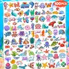 Under The Sea Temporary Tattoos 10 Sheets 110 PCS Ocean Animals Party Decorations Favors Supplies Summer Theme Birthday Cute Stickers Christmas Gifts for Boys Girls Class School Prizes Carnival