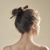 Acetic Hair Stick, Tortoise Shell Leopard Print French Hairpin Bamboo Shape Hair Chopsticks Japanese Chinese Hairpin Decorative accessories for Women Girls Long Thick Hair Updo