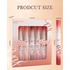 Little Smoke Tube Cigarettes Lipstick Set, 5 Colors Nude Matte Velvet Lipstick Pack, Long Lasting Waterproof Non-Stick Cup Lipstick Lip Crayon, Moisturizing Lip Stain Valentine's Day Gift for Women-B