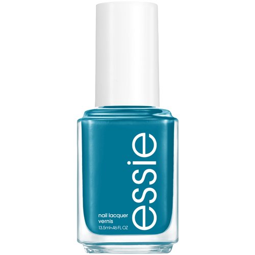 essie nail polish, Revenge's A Beach, summer 2022 collection, deep rich teal, 8-free vegan, 0.46 fl oz