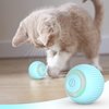 Interactive Cat Toy Ball，USB Rechargeable Automatic Cat Toy，Cat Balls Automatic Moving Rolling Cat Toys for Indoor Cat Kitten，Smart Ball Cat Toy Gift for Your Kitty (Blue)