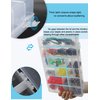 Beoccudo Tackle Box Fishing 3600 Tackle Box Organizer 2 Pack Clear Tacklebox Bead Organizer Box Plastic Organizer Tackle Storage Boxes with Dividers