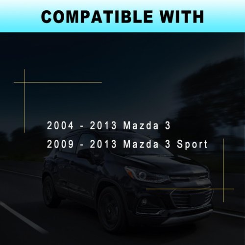 PPNZQAUT 603-043 Front Engine Coolant Reservoir Tank with Cap Compatible with 2004 - 2013 Mazda 3 | 2009 - 2013 Mazda 3 Sport, Replacement Coolant Overflow Reservoir, Replaces# LF5015350 5M5H8K218AA