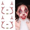 2 Packs Halloween Face Gems Jewels Tattoos Day of the Dead Skull Face Temporary Tattoos Rhinestone Crystal Body Gems Makeup Stickers for Halloween Party Cosplay