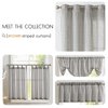 jinchan Kitchen Curtains Striped Tier Curtains Ticking Stripe Linen Curtains Pinstripe Cafe Curtains 36 Inch Length for Living Room Bathroom Farmhouse Curtains Rod Pocket 2 Panels Black on Beige