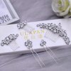 ULAPAN Wedding Hair Combs Crystal Bridal Head Pieces Hair Pins Rhinestones for Brides Bridesmaid Womens Hair Accessories (Silver Set)