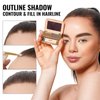 Oulac Waterproof Light Eyebrow Powder Kit with Brow Brush 2 in1 Long Lasting Instant Eyebrow Pomade & Powder Natural Makeup for Sparse Brows 3.2 g/0.11 oz (Golden Blonde）