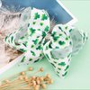 St. Patrick's Day Hair Bows Clips Irish Glitter Shamrock Hairpin for Kids Grosgrain Ribbon Bowknot Boutique Alligator Hair Clips Green Saint Headwear Accessories for Kids Girls Women