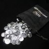 Five (5) One Gram .999 Fine Silver Rounds with Random Designs in a Jewelry Pouch by Mint State Gold