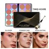 Joyeee Blush Contour Highlighter Makeup Palette, 16 Color All-in-One Matte Shimmer Bronzer Facial illuminator Palette with Makeup Brush, Long Lasting and Soft Powder, Pro Makeup Powder Kit