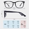 MAXJULI Blue Light Blocking Glasses,Computer Reading/Gaming/TV/Phones Glasses for Women Men(Shiny Black)