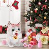 Walking Cat Set Interactive Talking Cat Toy Kitten Repeat What You Say Robot Cat Toy for Girl Singing Dancing Touch Control Cat with Leash Wagging Tail Nodding Plush Electric Ragdoll Kitty Cat for Kid