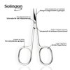 Solingen Cuticle Scissors Germany - Curved Blade, Scissors Germany - Pedicure Beauty Grooming Kit for Eyebrow, Eyelash, Dry Skin - Nail sicssors
