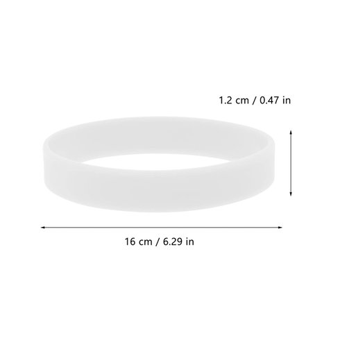 Ipetboom 100pcs Silicone Wristbands, Silicone Bracelet Luminous Glow in The Dark Bracelets Glow Bracelets Wristbands Glow Bands White Silicone Wristbands for Party Favors