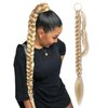 TASHEEMA Braided Ponytail Extension with Hair Tie for Women, 32 inch 1 Pack Blonde Ponytail Extension Straight Extra Long Ponytail Hair Extension
