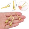 100pcs 1.4 Inches (3.5 cm) Golden Single Prong Curl Clips Metal Alligator Hairpins Clips Sectioning Hair Clips Hair Accessories for Hair Extensions Styling