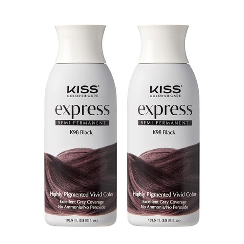 Kiss Express Semi-Permanent Hair Color, 3.5 Fl Oz (Pack of 2)