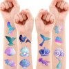 96PCS Mermaid Temporary Tattoos for Kids - Cute Under the Sea Party Favors, Perfect for Mermaid-Themed Birthdays, School Rewards, and Baby Showers