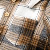 KIMI BEAR Baby Boy Clothes Toddler Long Sleeve Button Down Shirts Fall Winter Coat Baby Brown Plaid Flannel Shirt Jacket Top 12 18 Months Boys Clothes