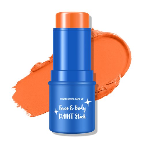 KYDA Orange Body Paint Stick, Orange Eye Black Stick for Sports, Face Body Paint Stick for Adults and Kids,Halloween Pumpkin Tiger Cosplay SFX Makeup Paint