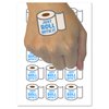 Just Roll with it Toilet Paper Temporary Tattoo Water Resistant Fake Body Art Set Collection - 54 1" Tattoos (1 Sheet)