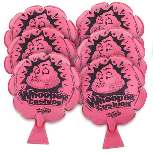 Laughing Smith Whoopie Cushion Family Pack (6-Pack, 6") - Bulk Prank Toys for Party Favors, Goodie Bags - Fun Fart Sound Cushions for Kids' Birthday Parties & Pranks - Boys & Girls