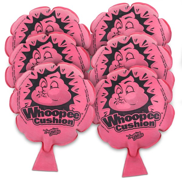 Laughing Smith Whoopie Cushion Family Pack (6-Pack, 6") - Bulk Prank Toys for Party Favors, Goodie Bags - Fun Fart Sound Cushions for Kids' Birthday Parties & Pranks - Boys & Girls