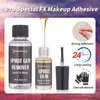 Paminify Spirit Gum Adhesive and Remover Kit - 5ml Spirit Gum + 30ml SFX Makeup Remover Set, Professional Prosthetic Make Up Glue for Halloween,Stage, Cosplay,Special FX Costume