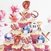 40 PCS Baseball Cupcake Toppers Double Sided Sports Game Baseball Players Cupcake Picks for Sports Baseball Theme Baby Shower Kids Boys Girls Birthday Party Cake Decorations Supplies