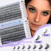 DIY Lash Extension Kit 280 Pcs Lash Clusters Kit Individual Lashes Natural 9-16mm D Curl with Bond Seal Tweezers Pearl Stickers Lash Glue Remover for Beginner Eyelash Extensions at Home (30D+40D)