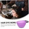 FRCOLOR 5pcs Hair Dyeing Bowls Hair Color Mixing Bowls Mixing Tint Bowls Dyeing Coloring Tool with Handle for Salon Hairdressing (Purple)