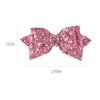 3 inch Glitter Pink Hair Bows Small Boutique Alligator Hair Clips Sparkly Sequin Cheer Barrettes Birthday Xmas Party Dress up Gift Accessory for Little Baby Teen Girls Kids