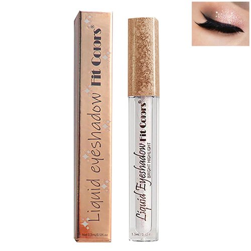 VSTYLE Glitter Liquid Eye Shadow Stick Quick Dry Long Lasting Eye Fine Glitter High Gloss Metallic Shimmer Diamond Shiny Lightweight High-pigmented Waterproof Pearlescent Women Girl Makeup((04)