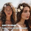Vodolo Seashell Hair Clip,6PCS Shell Pearl Starfish Hair Clips,Unique Novelty Beach Ocean Mermaid Hair Accessories for Women Girls,Hair Decoration for Halloween Christmas Weddings Party Evenings