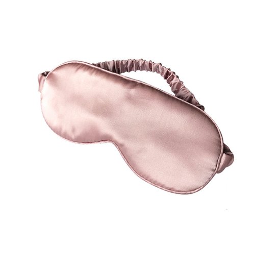 LULUSILK Mulberry Silk Sleep Eye Mask & Blindfold with Elastic Strap/Headband, Soft Eye Cover Eyeshade for Night Sleeping, Travel, Nap(Pink)
