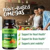 NATURELO Vegetarian DHA and Omega 3 Supplement from Algae and Chia Seed Oil for Heart, Brain and Joint Health - No Fish, Gelatin, or Artificial Sweeteners - 60 Gummies