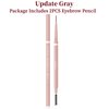 Eyebrow Pencil,2Pcs Professional Micro Brow Pencil with Spoolie Brush,Longwearing Waterproof Eyebrow Pencil,Eye Brow Pencils for Women. (Update Gray)