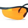 Walker's Sport High-Grade Polycarbonate Lenses Half Frame Soft Rubber Nose Piece Adjustable Safety Shooting Glasses, Amber