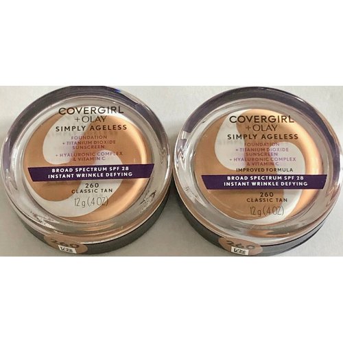 CoverGirl and Olay Classic Tan 260 Simply Ageless Foundation -- 2 per case.