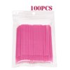 Mini Skater 100 Pcs Eyelash Cotton Swabs 2.0 mm Head Diameter Multipurpose Micro Applicators Dental Bendable Brush for Salon Home Personal Care Makeup Oral Using (Pink (Medium))